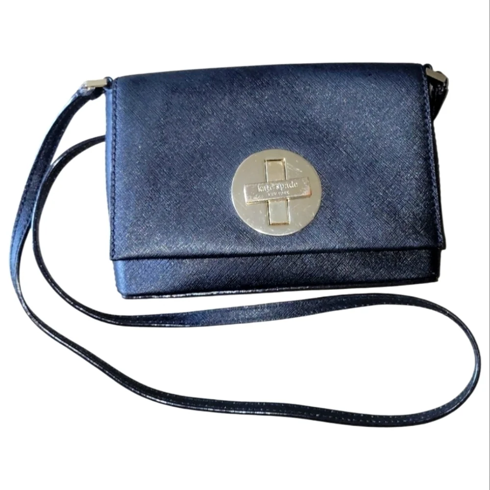 Kate Spade Newbury Lane Sally Black Saffiano Leather Crossbody Bag
